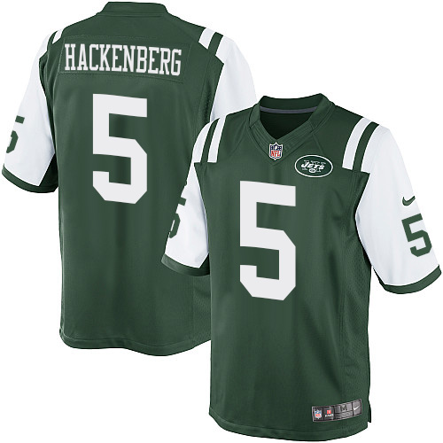 Youth Elite Christian Hackenberg Nike Jersey Green Home - #5 NFL New York Jets